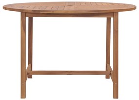 Mesa de jantar p/ jardim Ø110x75 cm madeira de teca maciça