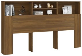 Armário de cabeceira 180x19x103,5 cm cor carvalho castanho
