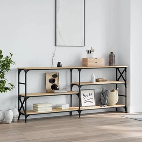 Mesa consola 180x29x76,5 cm derivados madeira carvalho sonoma