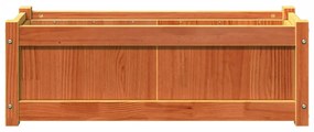Vaso/floreira de jardim 90x31x31 cm pinho maciço castanho cera