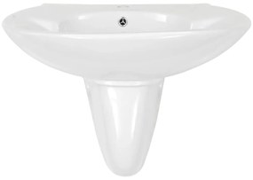 Lavatório de parede 690x520x210 mm cerâmica branco