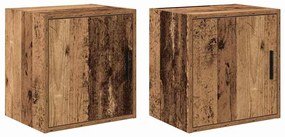 Armários de parede para garagem 2 pcs derivados de madeira