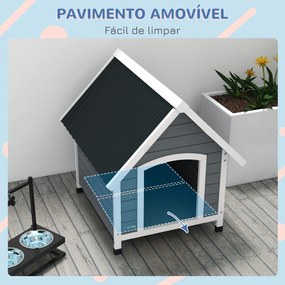 PawHut Casota para Cães 75x88x82 cm Casa para Cães de Tamanho Médio co