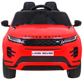 Carro elétrico para Crianças 12V Range Rover Evoque Rodas de EVA, Assento Couro Vermelho