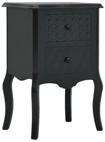 vidaXL Mesa de cabeceira 43x32x65 cm MDF preto