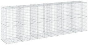 Cesto gabião com cobertura 600x100x200 cm ferro galvanizado