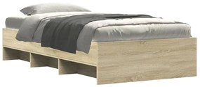 Estrutura cama s/ colchão derivados de madeira carvalho sonoma