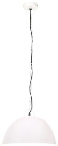 Candeeiro suspenso vintage indust. redondo 25 W 41 cm E27 branco
