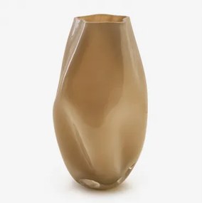 Vaso Em Vidro Drely Castanho Trigo - Sklum