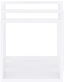 Prateleiras de parede em forma de cubo 3 pcs MDF branco