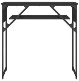 Mesa consola c/ prateleira 75x30x75 cm derivados madeira preto