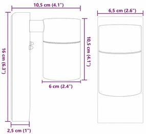 Luzes de Parede Externas 2 pcs Preto Aço Inoxidável IP44