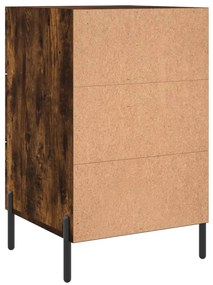 Mesa cabeceira 40x40x66 cm derivados de madeira carvalho fumado