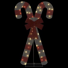 Decoração de Natal bengala doce 50 LED branco quente