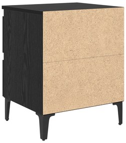 Mesas de Cama 2 pcs Carvalho Preto 40x35x50 cm Madeira Engenharia