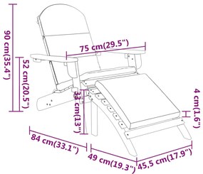3 pcs conjunto lounge de jardim Adirondack acácia maciça