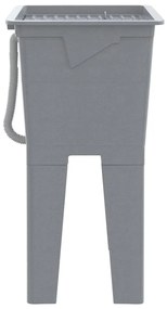 Tanque de lavar roupa 59x41x75 cm resina cinzento