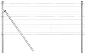 Cerca Euro com 13 postes, 0,6x25m, em aço galvanizado
