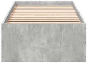 Estrutura de cama 75x190 cm derivados de madeira cinza cimento