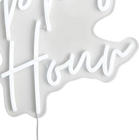 Candeeiro de Parede Neon Branco incl. LED - Happy Hour