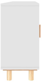 Aparador 105x30x60 cm madeira pinho maciça/vime natural branco