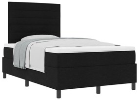 Cama Box com Colchão Preto 120x200 cm Tecido