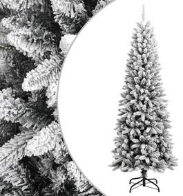 vidaXL Árvore de Natal artificial com neve PVC & PE 210 cm