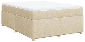 Cama com molas/colchão 140x200 cm tecido cor creme