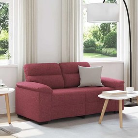 Sofá de 2 lugares tecido 120 cm vermelho tinto