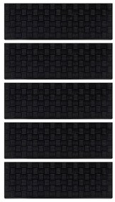 Tapetes de escada 5 pcs 25x75 cm borracha