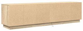 Móvel de TV com luzes LED 193,5x41x50 cm carvalho sonoma