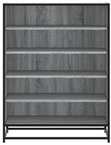 Sapateira 75x38x97,5 cm deriv. de madeira/metal cinzento sonoma