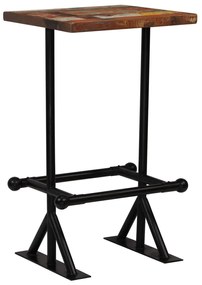 Conjunto de bar 3 pcs madeira recuperada maciça multicor