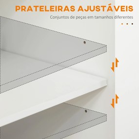 Carrinho de Cozinha com Prateleira Interior Ajustável Gaveta Barra e Suporte para Temperos 109x40x89 cm Branco