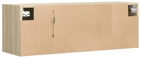 Móvel de parede p/ TV c/ luzes LED 100x31x35 cm carvalho sonoma