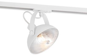 Foco de trilho industrial branco com interior prateado - Iconic Magnax