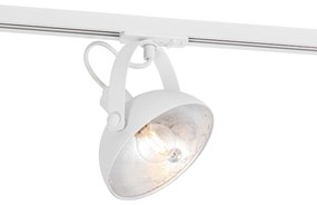 Foco de trilho industrial branco com interior prateado - Magnax Industrial