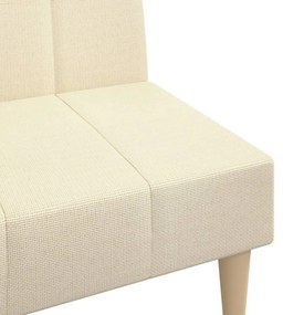 Sofá-cama de 2 lugares tecido cor creme