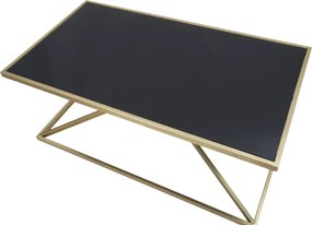 MESA DE CENTRO PIRAMID 110X60X45 CM DOURADO E PRETO