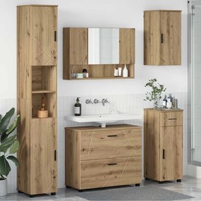 vidaXL Conjunto de Móveis para Banheiro 5 pcs carvalho artisiano