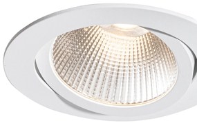 Set van 6 inbouwspots wit 9,5cm incl. LED 1300 lm dimbaar IP23 - Gaius