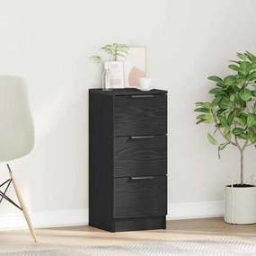 vidaXL Buffet de Carvalho Preto Carvalho preto 30 x 30 x 70 cm