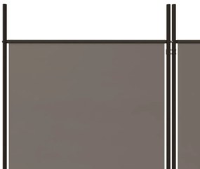 Biombo/divisória com 3 painéis 150x220 cm tecido antracite
