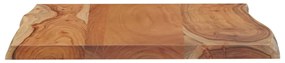 Tampo de mesa retangular borda viva 80x60x2,5 cm acácia maciça