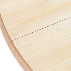 Mesa de jantar 106 cm seringueira maciça branco e castanho