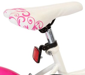 Bicicleta de criança roda 24" rosa e branco