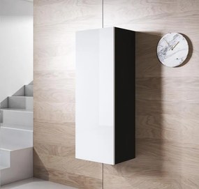 Armário de Parede Vigo – 40x126 cm – Preto e Branco
