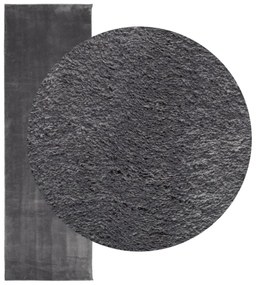 Tapete pelo curto macio e lavável HUARTE 80x250 cm antracite