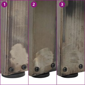 Pés para mesa de jantar em formato de V, 2 peças, aço natural, 60x(72-