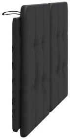 Almofadão de cabeceira 140 cm couro artificial preto
